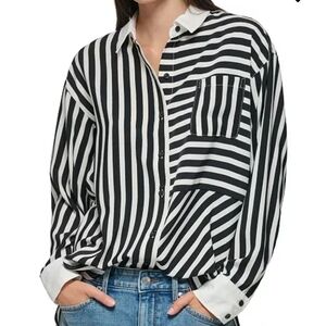 Karl Lagerfeld striped blouse L